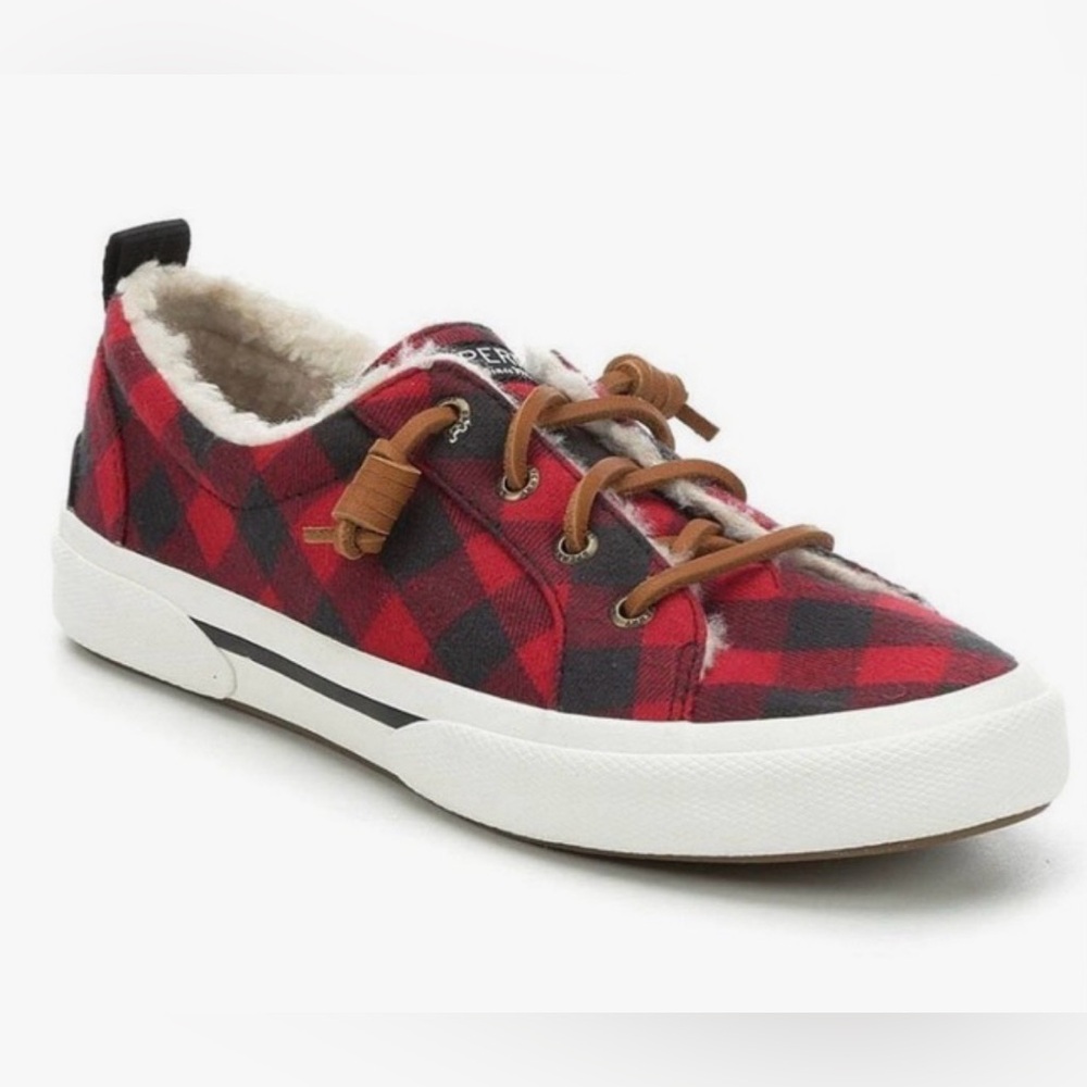 EUC- Sperry ‘Pier Wave LTT’ Buffalo Plaid Sneaker
